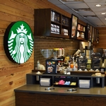 Starbucks drink pick up station